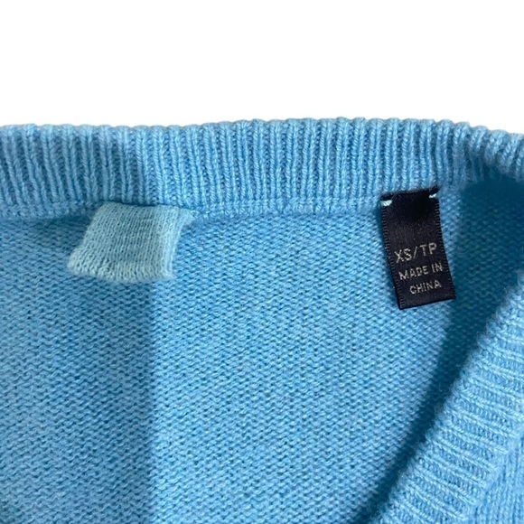 ATM 100% cashmere turquoise crew neck long sleeve sweater fits like small sz xs - Picture 9 of 11